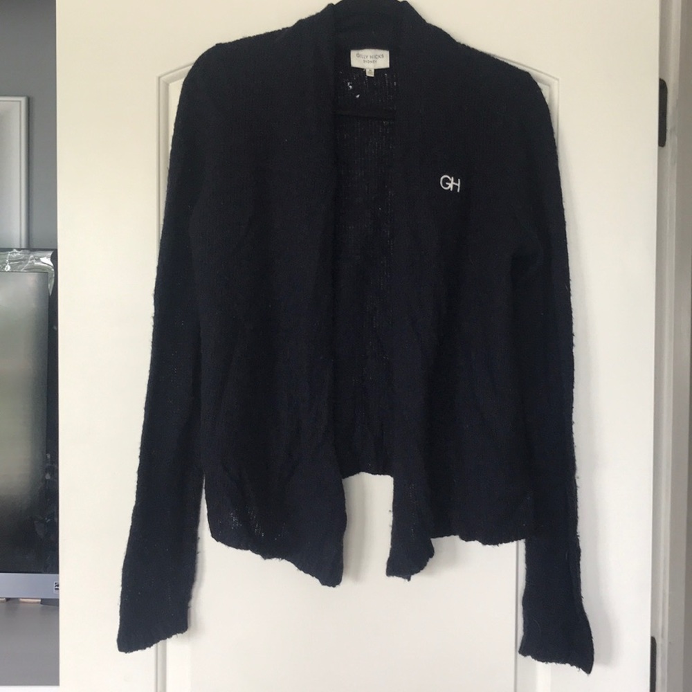 navy blue cardigan